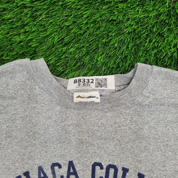 Vintage 90s Ithaca College Shirt XL 23x28 Gray Arch-Spellout - Picture 8 of 14